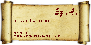 Sztán Adrienn névjegykártya
